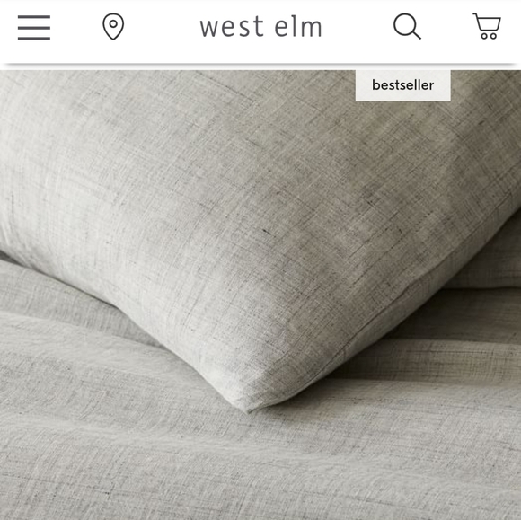 West Elm European Flax Linen Pillow Sham Case NWT - Picture 3 of 5